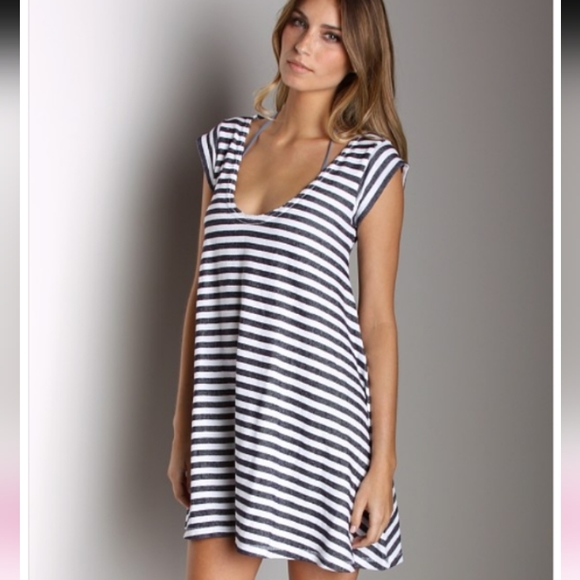 Tigerlily Biotite Mini Dress in Red White nautical stripe Size 6 - Picture 3 of 13